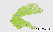 Physical 3D Map of Qing An, cropped outside