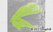 Physical 3D Map of Qing An, desaturated