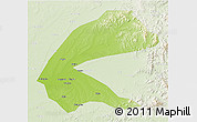 Physical 3D Map of Qing An, lighten
