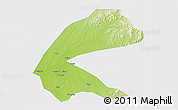 Physical 3D Map of Qing An, single color outside