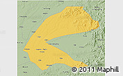 Savanna Style 3D Map of Qing An