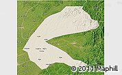 Shaded Relief 3D Map of Qing An, satellite outside