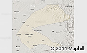 Shaded Relief 3D Map of Qing An, semi-desaturated