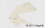 Shaded Relief 3D Map of Qing An, single color outside