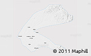 Silver Style 3D Map of Qing An, single color outside