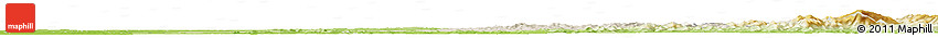 Shaded Relief Horizon Map of Qing An, physical outside
