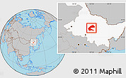 Gray Location Map of Qing An, highlighted parent region