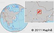 Gray Location Map of Qing An