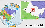 Political Location Map of Qing An, highlighted parent region