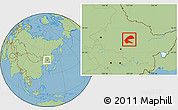 Savanna Style Location Map of Qing An