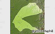 Physical Map of Qing An, darken