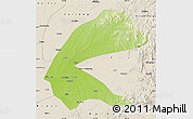 Physical Map of Qing An, shaded relief outside