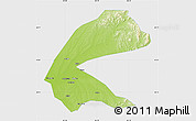 Physical Map of Qing An, single color outside