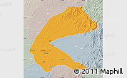 Political Map of Qing An, lighten, semi-desaturated