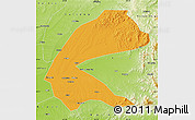 Political Map of Qing An, physical outside