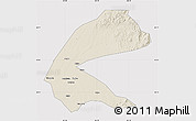 Shaded Relief Map of Qing An, cropped outside