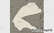 Shaded Relief Map of Qing An, darken