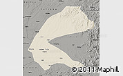 Shaded Relief Map of Qing An, darken, semi-desaturated