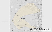 Shaded Relief Map of Qing An, desaturated