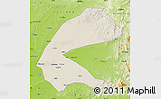 Shaded Relief Map of Qing An, physical outside