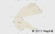 Shaded Relief Map of Qing An, single color outside