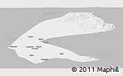 Gray Panoramic Map of Qing An, single color outside