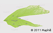 Physical Panoramic Map of Qing An, cropped outside