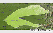 Physical Panoramic Map of Qing An, darken
