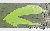 Physical Panoramic Map of Qing An, darken, semi-desaturated