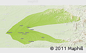 Physical Panoramic Map of Qing An, lighten