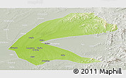 Physical Panoramic Map of Qing An, lighten, semi-desaturated