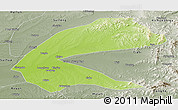 Physical Panoramic Map of Qing An, semi-desaturated