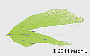 Physical Panoramic Map of Qing An, single color outside