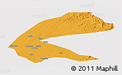 Political Panoramic Map of Qing An, cropped outside