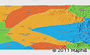 Political Panoramic Map of Qing An