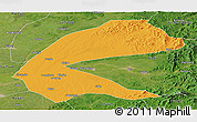 Political Panoramic Map of Qing An, satellite outside