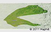 Satellite Panoramic Map of Qing An, lighten