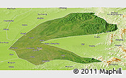 Satellite Panoramic Map of Qing An, physical outside