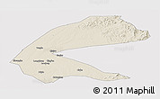Shaded Relief Panoramic Map of Qing An, cropped outside