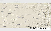 Shaded Relief Panoramic Map of Qing An