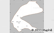 Gray Simple Map of Qing An, cropped outside