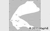 Gray Simple Map of Qing An, single color outside
