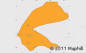 Political Simple Map of Qing An, cropped outside