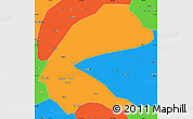 Political Simple Map of Qing An