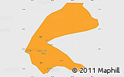 Political Simple Map of Qing An, single color outside