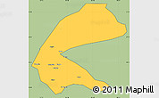 Savanna Style Simple Map of Qing An, cropped outside