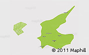 Physical 3D Map of Qiqihar Shi, cropped outside