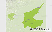 Physical 3D Map of Qiqihar Shi, lighten