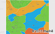 Political 3D Map of Qiqihar Shi