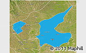Political 3D Map of Qiqihar Shi, satellite outside